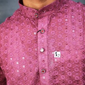 Our Festive Pink Embroidered Kurta