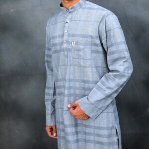 Our Grey Checked Kurta for Everyday Elegance