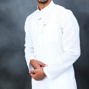White Embroidered Chikankari Kurta