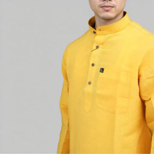 Men's Vibrant Yellow Kurta