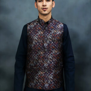 Men's Stylish Printed Nehru Jacket