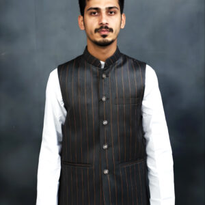 Men's Pinstripe Nehru Jacket